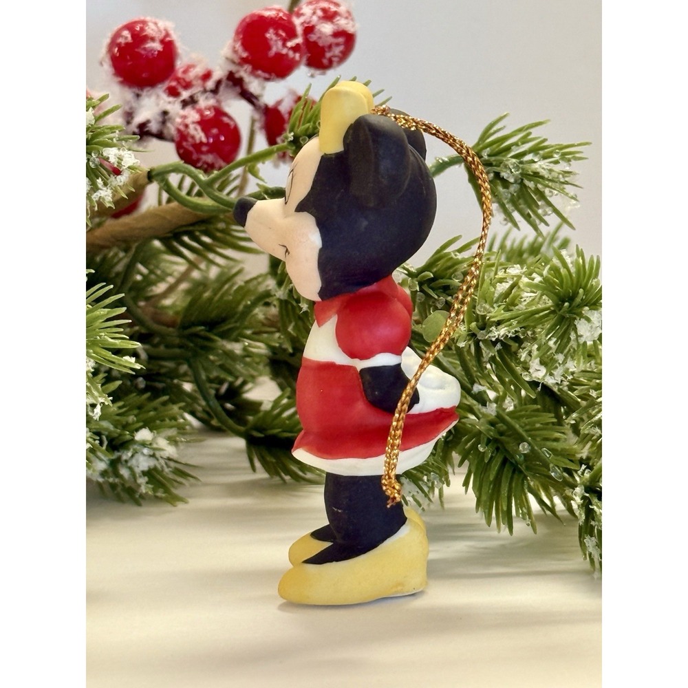 VTG Disney Productions MINNIE MOUSE Ceramic Christmas Ornaments‎ Made In Japan - Picture 3 of 6